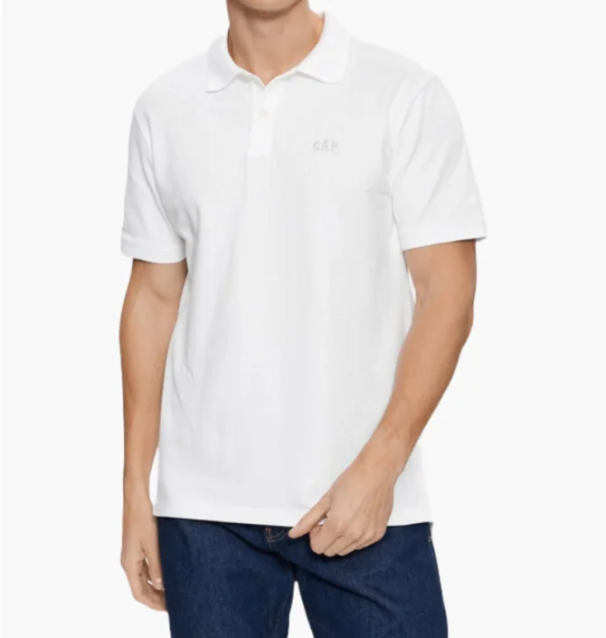 Поло чоловіче Gap F-Logo Regular Fit White 586306-05