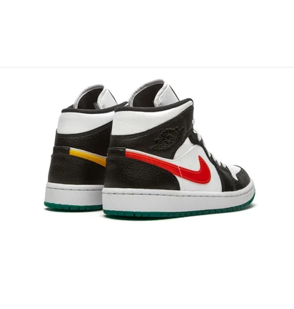Кроссовки женские Air Jordan 1 Mid Wmns White/Black BQ6472-063