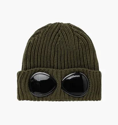 Шапка мужская C.P. Company Goggle Beanie Green CMAC122A-005509A