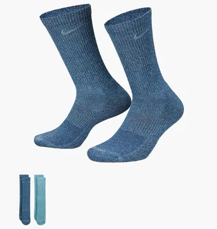 Носки унисекс Nike Everyday Plus Cush Crew Blue/Light Blue (2 пары) DM7086-903