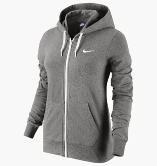 Толстовка жіноча Nike Sportswear W Hoodie Full Zip Jersey Grey 614829-066