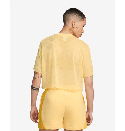 Футболка женская Nike Nsw Air Aop Mesh Crop Top Yellow DV8245-795
