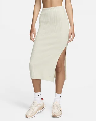 Спідниця жіноча Nike Sportswear Chill Knit Slim Ribbed Midi Skirt Beige FQ1636-104