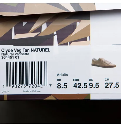 Кроссовки мужские Puma X Naturel Clyde - Veg Tan Beige 364451-01
