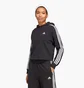Худи женское Adidas Essentials 3-Stripes French Terry Crop Hoodie Grey Ic8767