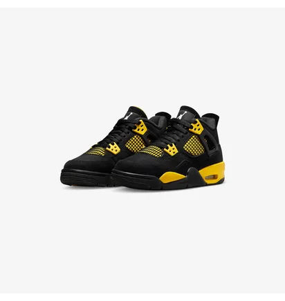 Кроссовки детские Air Jordan 4 Retro Thunder Gs Black 408452-017