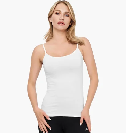 Майка женская Kappa Canotta Spalla Stretta White K2301-BIANCO