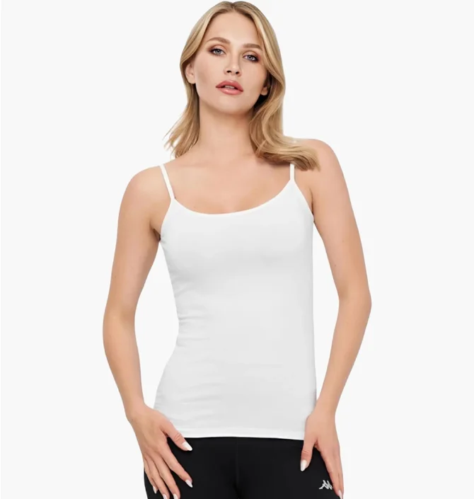 Майка женская Kappa Canotta Spalla Stretta White K2301-BIANCO