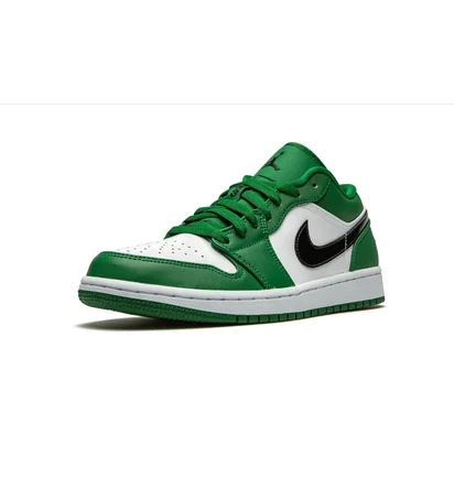 Кросівки чоловічі Air Jordan 1 Low White/Green 553558-301