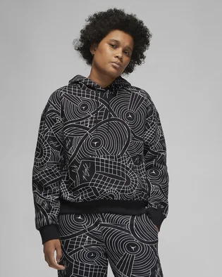 Худі жіноче Air Jordan Flight Allover Print Hoodie Black Dv1417-010