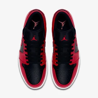 Кроссовки мужские Air Jordan 1 Low Reverse Bred Black/Red 553558-606