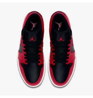 Кросівки чоловічі Air Jordan 1 Low Reverse Bred Black/Red 553558-606