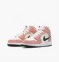Кроссовки детские Air Jordan 1 Mid Orange Suede Peach/White DV1336-800
