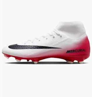 Бутсы унисекс Nike Mercurial Superfly 10 Academy L V8 Multi- Ground High- Top Soccer Cleats White/Red HJ7311-600