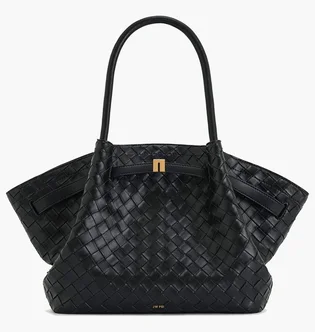 Сумка жіноча JW PEI Hana Medium Weave Texture Tote Bag Black BB2025BG119200JWP