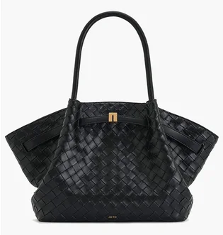 Сумка женская JW PEI Hana Medium Weave Texture Tote Bag Black BB2025BG119200JWP