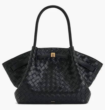 Сумка жіноча JW PEI Hana Medium Weave Texture Tote Bag Black BB2025BG119200JWP