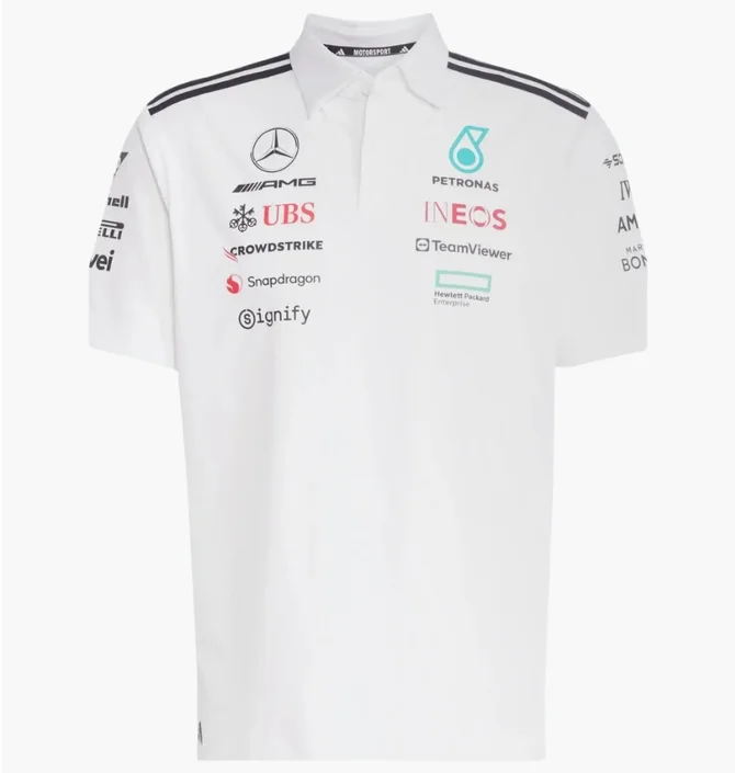 Футболка чоловіча Adidas Mercedes - Amg Petronas Formula One Team White JW0586