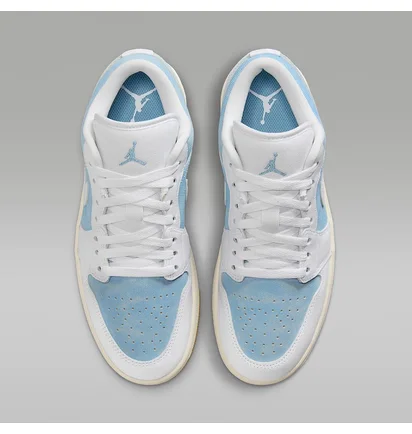 Кроссовки женские Air Jordan 1 Low White/Blue HQ2004-400