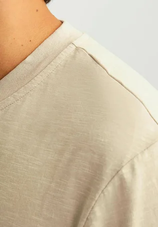 Футболка мужская Jack & Jones Jprblunixs Henley Ss Beige 12257965-SAND