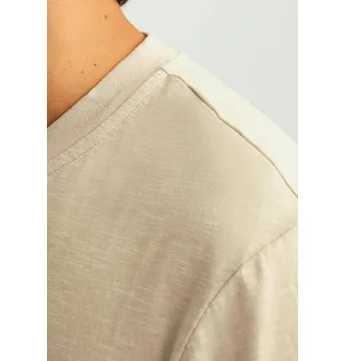 Футболка мужская Jack & Jones Jprblunixs Henley Ss Beige 12257965-SAND