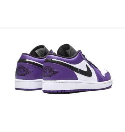 Кросівки чоловічі Air Jordan 1 Low White/Violet 553558-500