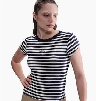 Футболка жіноча Nike Sportswear WomenS Tight Striped T-Shirt Blue/White IH8474-410