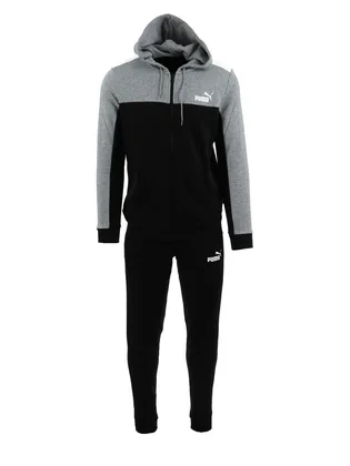 Спортивный костюм мужской Puma Tracksuit Ess+ Hooded Colorblock Black/Grey 670037-01