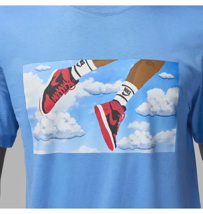Футболка мужская Air Jordan Flt Essential Ess Ss Crew Light Blue FZ1967-469