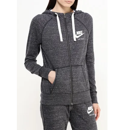 Толстовка жіноча Nike Gym Vntg Hoodie Fz Cyan 883729-060