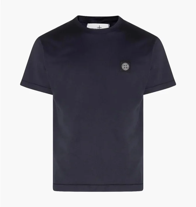 Футболка мужская Stone Island Cotton With Logo Blue L1S152100027-S0013-V0020