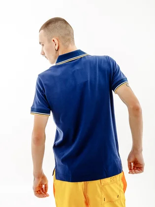 Поло мужское AUSTRALIAN 2-Stripe Pique Polo S-Fit Blue LSUPO0004-842B