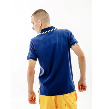 Поло мужское AUSTRALIAN 2-Stripe Pique Polo S-Fit Blue LSUPO0004-842B