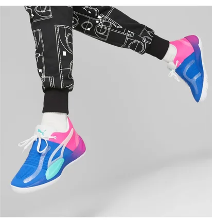 Кроссовки унисекс Puma Rise Nitro Fadeaway Basketball Shoes Blue/Pink 378278-01