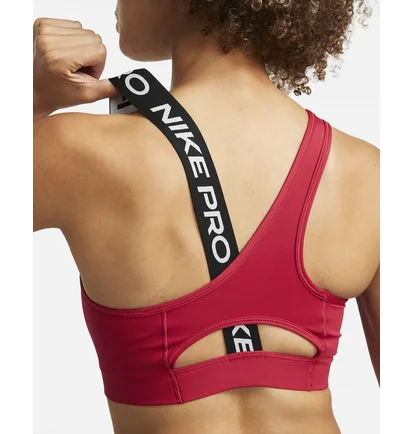 Топ женский Nike Womens Medium-Support Asymmetrical Sports Bra Bordo Dm0570-614