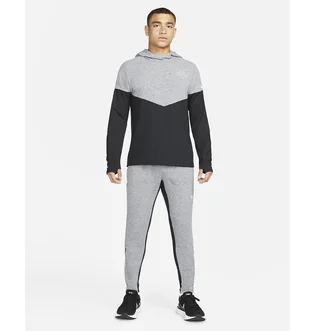 Худи мужское Nike Mens Running Hoodie Black/Grey DM4638-010