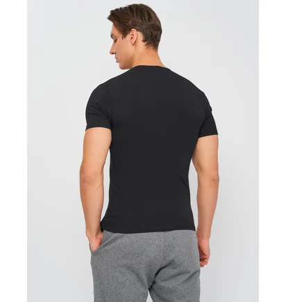 Футболка чоловіча Kappa Mezza Manica Scollo V Black K1316-NERO