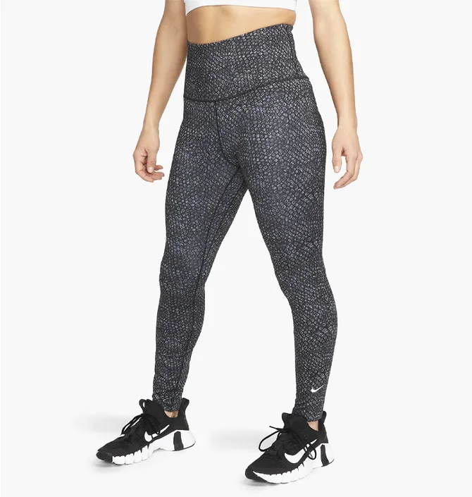 Леггинсы женские Nike One Df Hr 7/8 Tght Aop Grey DX0162-010