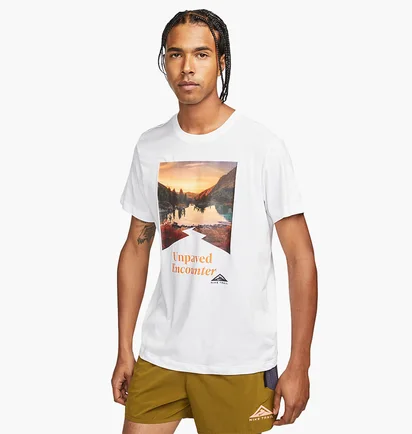 Футболка мужская Nike Trail Dri-Fit T-Shirt White FD0120-100
