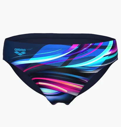 Плавки мужские Arena Bloom Swim Briefs Blue 010280-770