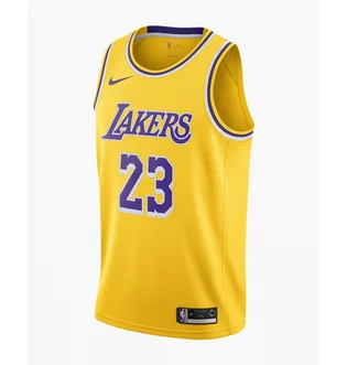 Майка унисекс Nike Lebron James Lakers Icon Edition Nba Swingman Jersey Yellow AA7099-741
