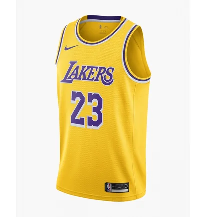 Майка унисекс Nike Lebron James Lakers Icon Edition Nba Swingman Jersey Yellow AA7099-741
