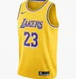 Майка унисекс Nike Lebron James Lakers Icon Edition Nba Swingman Jersey Yellow AA7099-741