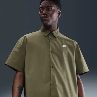 Сорочка чоловіча Nike Nk Club Ss Btn Shirt Os Olive HJ2026-222