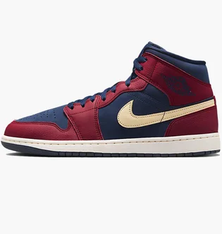 Кросівки чоловічі Air Jordan 1 Mid Se Blue/Bordo IO7449-600