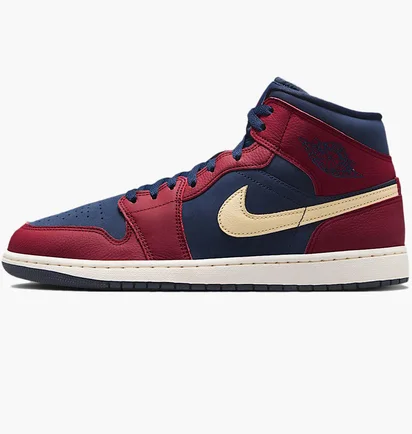 Кросівки чоловічі Air Jordan 1 Mid Se Blue/Bordo IO7449-600