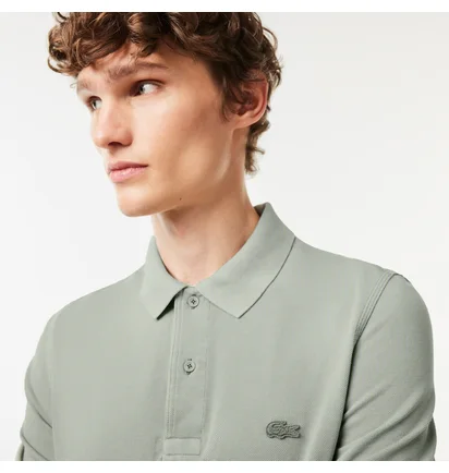 Поло мужское Lacoste Organic Cotton Natural Dye Polo Light Grey PH5603-51-K34