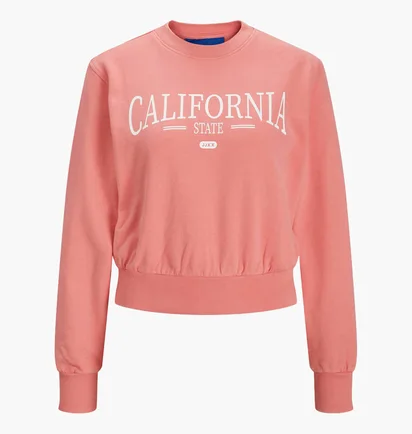 Світшот жіночий JJXX Jxbella Ls Relaxed Vint Sweat Sn Pink 12200366-TEA-ROSE