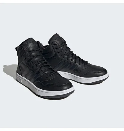 Кроссовки женские Adidas Hoops 3.0 Mid Lifestyle Basketball Classic Fur Lining Winterized Shoes Black GW6434