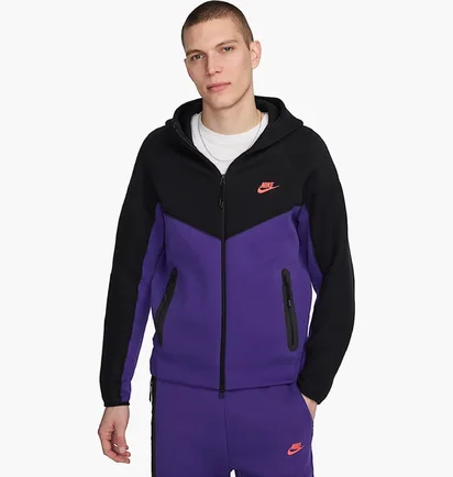 Толстовка мужская Nike Tech Fleece Black/Violet HF4432-504